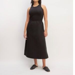 NWT Everlane The Supima High Neck Riviera Dress: sleeveless, black, size small